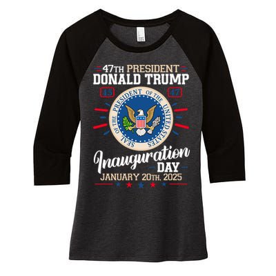 Donald Trump Inauguration Day 2025 Women's Tri-Blend 3/4-Sleeve Raglan Shirt