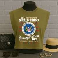 Donald Trump Inauguration Day 2025 Garment-Dyed Women's Muscle Tee