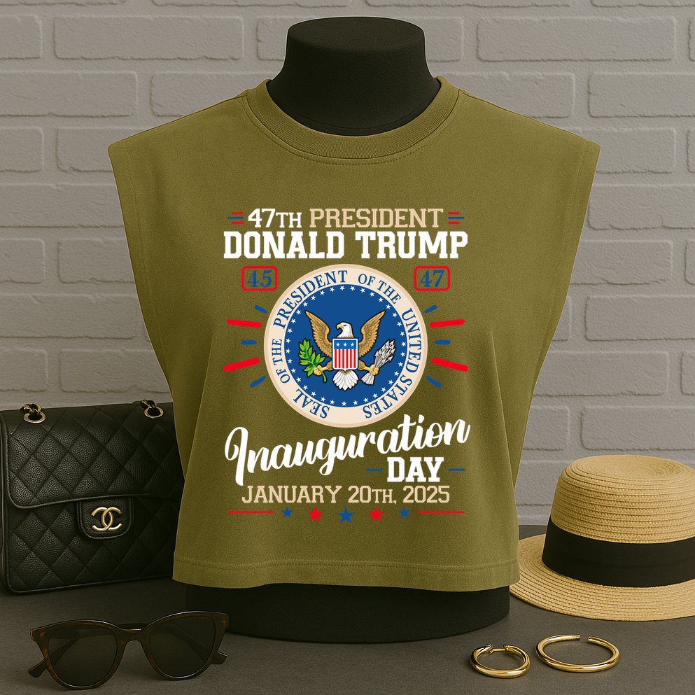 Donald Trump Inauguration Day 2025 Garment-Dyed Women's Muscle Tee
