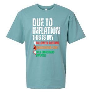 Due To Inflation This Is My Halloween Thanksgiving Christmas Sueded Cloud Jersey T-Shirt