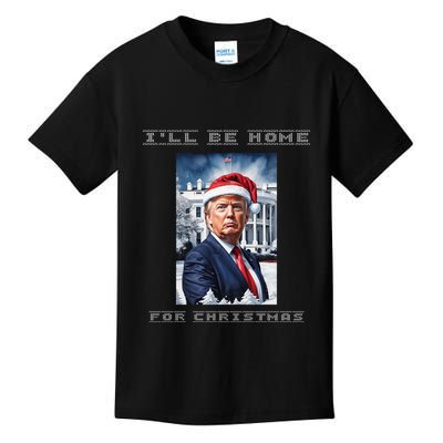 Donald Trump Ill Be Home For Christmas Inauguration Kids T-Shirt