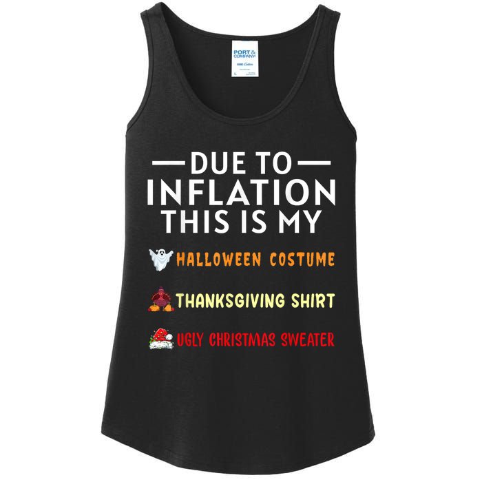 Due To Inflation This Is My Funny Halloween Costume Ladies Essential Tank