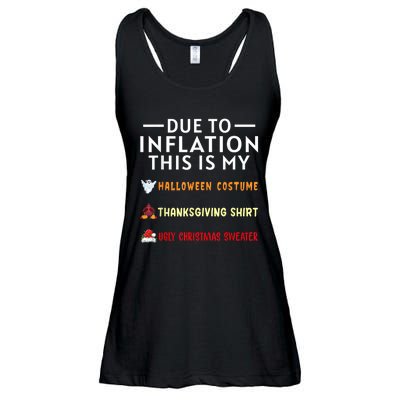 Due To Inflation This Is My Funny Halloween Costume Ladies Essential Flowy Tank