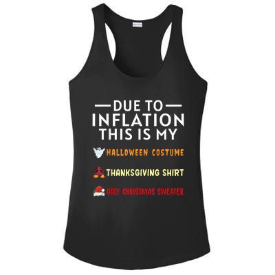 Due To Inflation This Is My Funny Halloween Costume Ladies PosiCharge Competitor Racerback Tank