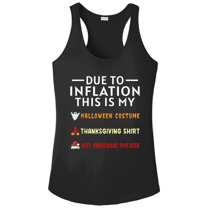 Due To Inflation This Is My Funny Halloween Costume Ladies PosiCharge Competitor Racerback Tank