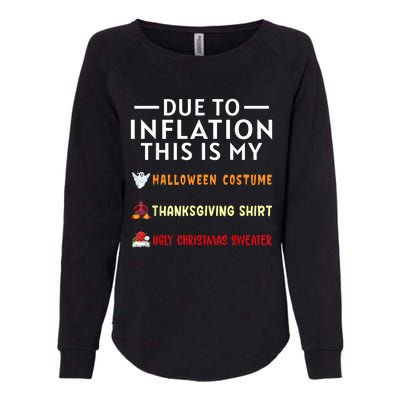 Due To Inflation This Is My Funny Halloween Costume Womens California Wash Sweatshirt