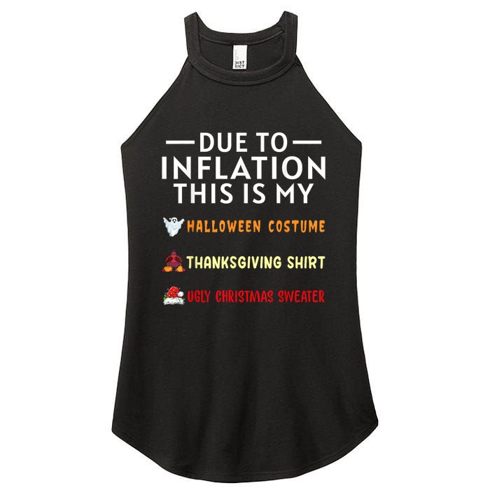 Due To Inflation This Is My Funny Halloween Costume Women’s Perfect Tri Rocker Tank