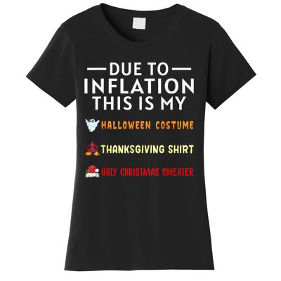 Due To Inflation This Is My Funny Halloween Costume Women's T-Shirt