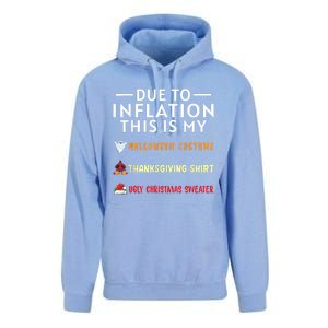 Due To Inflation This Is My Funny Halloween Costume Unisex Surf Hoodie