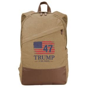 Donald Trump Inauguration Day 2025 47th President Usa Flag Cotton Canvas Backpack