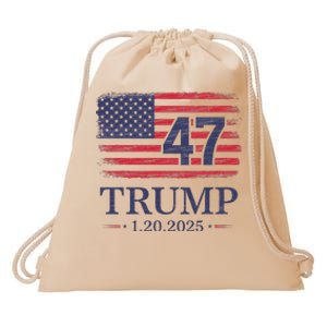 Donald Trump Inauguration Day 2025 47th President Usa Flag Drawstring Bag