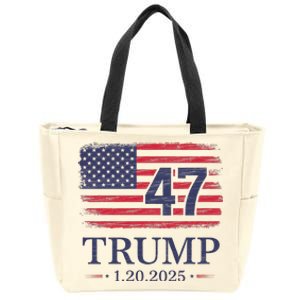 Donald Trump Inauguration Day 2025 47th President Usa Flag Zip Tote Bag