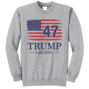 Donald Trump Inauguration Day 2025 47th President Usa Flag Tall Sweatshirt