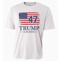 Donald Trump Inauguration Day 2025 47th President Usa Flag Cooling Performance Crew T-Shirt