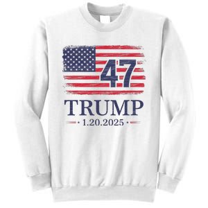 Donald Trump Inauguration Day 2025 47th President Usa Flag Sweatshirt