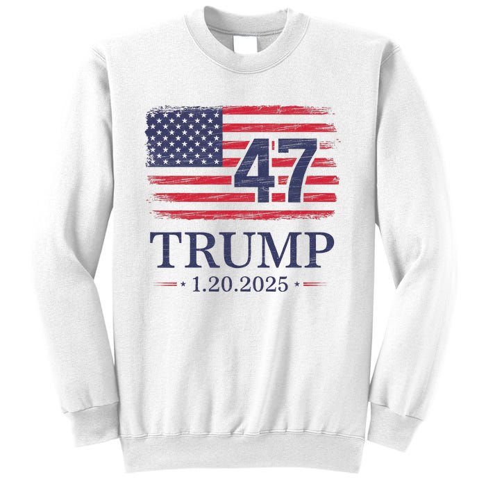 Donald Trump Inauguration Day 2025 47th President Usa Flag Sweatshirt