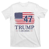 Donald Trump Inauguration Day 2025 47th President Usa Flag T-Shirt