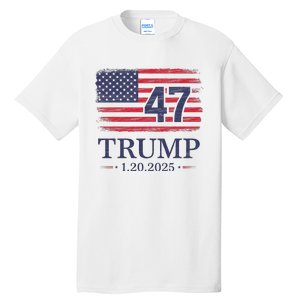 Donald Trump Inauguration Day 2025 47th President Usa Flag Tall T-Shirt