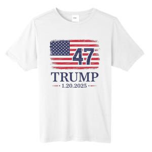 Donald Trump Inauguration Day 2025 47th President Usa Flag Tall Fusion ChromaSoft Performance T-Shirt