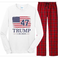 Donald Trump Inauguration Day 2025 47th President Usa Flag Long Sleeve Pajama Set