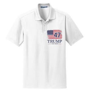 Donald Trump Inauguration Day 2025 47th President Usa Flag Dry Zone Grid Polo