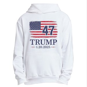 Donald Trump Inauguration Day 2025 47th President Usa Flag Urban Pullover Hoodie