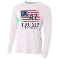 Donald Trump Inauguration Day 2025 47th President Usa Flag Cooling Performance Long Sleeve Crew