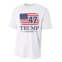 Donald Trump Inauguration Day 2025 47th President Usa Flag Performance Sprint T-Shirt