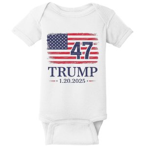 Donald Trump Inauguration Day 2025 47th President Usa Flag Baby Bodysuit