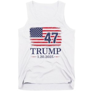 Donald Trump Inauguration Day 2025 47th President Usa Flag Tank Top