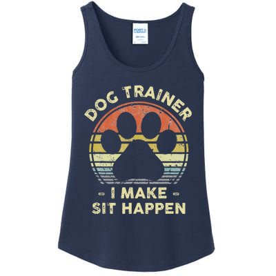 Dog Trainer I Make Sit Happen Funny Pun Gift For A Dog Lover Ladies Essential Tank