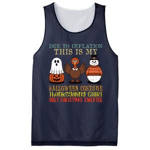 Due To Inflation This Is My Halloween Thanksgiving Christmas Mesh Reversible Basketball Jersey Tank