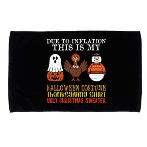 Due To Inflation This Is My Halloween Thanksgiving Christmas Microfiber Hand Towel