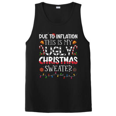 Due To Inflation Ugly Christmas Sweaters Funny PosiCharge Competitor Tank