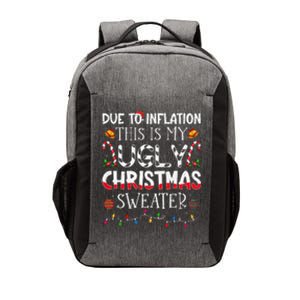 Due To Inflation Ugly Christmas Sweaters Funny Vector Backpack