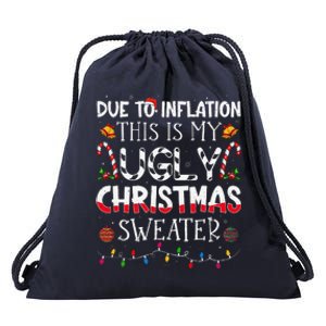 Due To Inflation Ugly Christmas Sweaters Funny Drawstring Bag