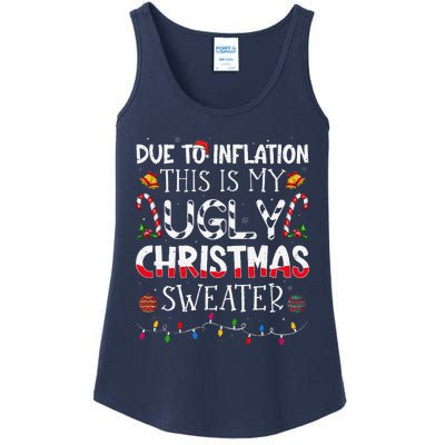 Due To Inflation Ugly Christmas Sweaters Funny Ladies Essential Tank