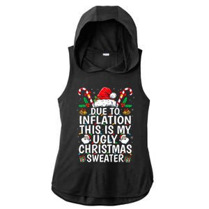 Due To Inflation This Is My Ugly Family Christmas Ladies PosiCharge Tri-Blend Wicking Draft Hoodie Tank