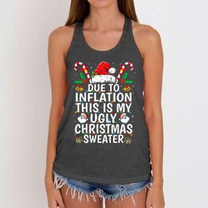 Due To Inflation This Is My Ugly Family Christmas Women's Knotted Racerback Tank