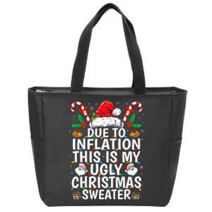 Due To Inflation This Is My Ugly Family Christmas Zip Tote Bag