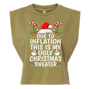 Due To Inflation This Is My Ugly Family Christmas Garment-Dyed Women's Muscle Tee