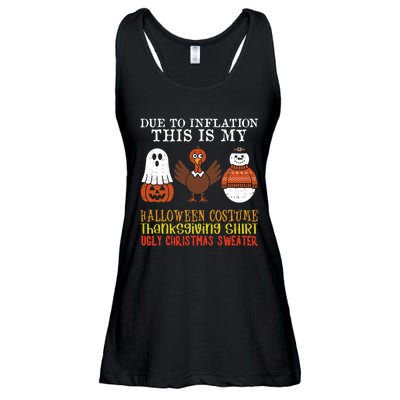 Due To Inflation This Is My Halloween Thanksgiving Christmas Ladies Essential Flowy Tank