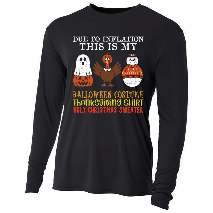 Due To Inflation This Is My Halloween Thanksgiving Christmas Cooling Performance Long Sleeve Crew