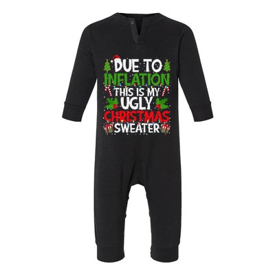 Due To Inflation This Is My Ugly Sweater Family Christmas Infant Fleece One Piece