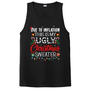 Due To Inflation Ugly Christmas Sweaters Funny PosiCharge Competitor Tank