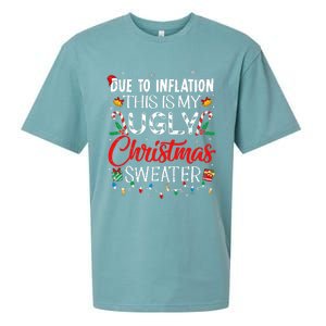 Due To Inflation Ugly Christmas Sweaters Funny Sueded Cloud Jersey T-Shirt