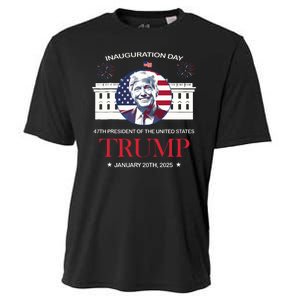 Donald Trump Inauguration Day 2025 47th President 47 Us Flag Cooling Performance Crew T-Shirt