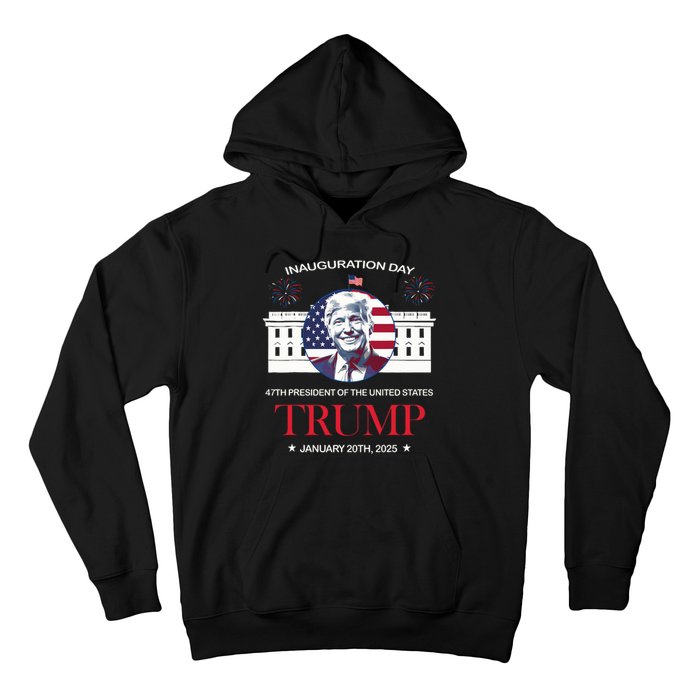 Donald Trump Inauguration Day 2025 47th President 47 Us Flag Hoodie