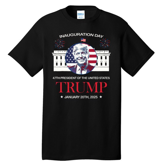 Donald Trump Inauguration Day 2025 47th President 47 Us Flag Tall T-Shirt