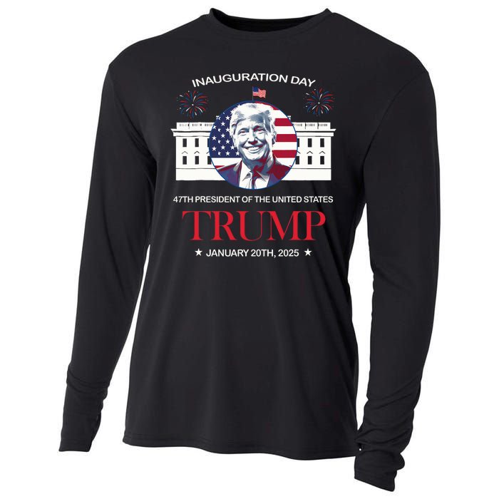 Donald Trump Inauguration Day 2025 47th President 47 Us Flag Cooling Performance Long Sleeve Crew